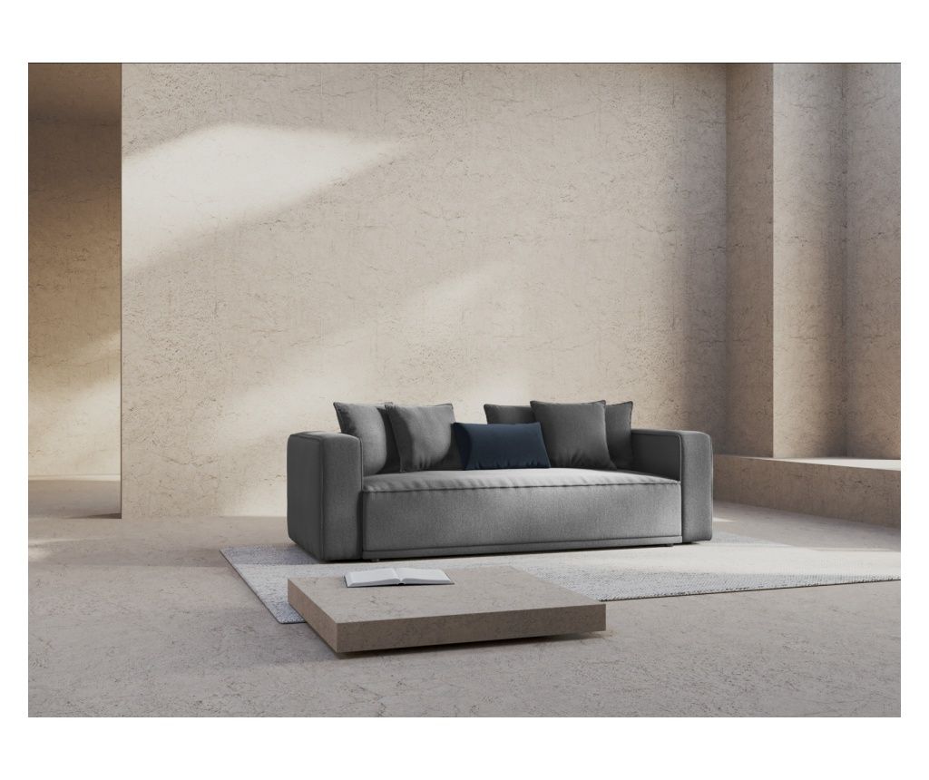 Mazzini Ribes Three-Seater Sofa Bed - Grey