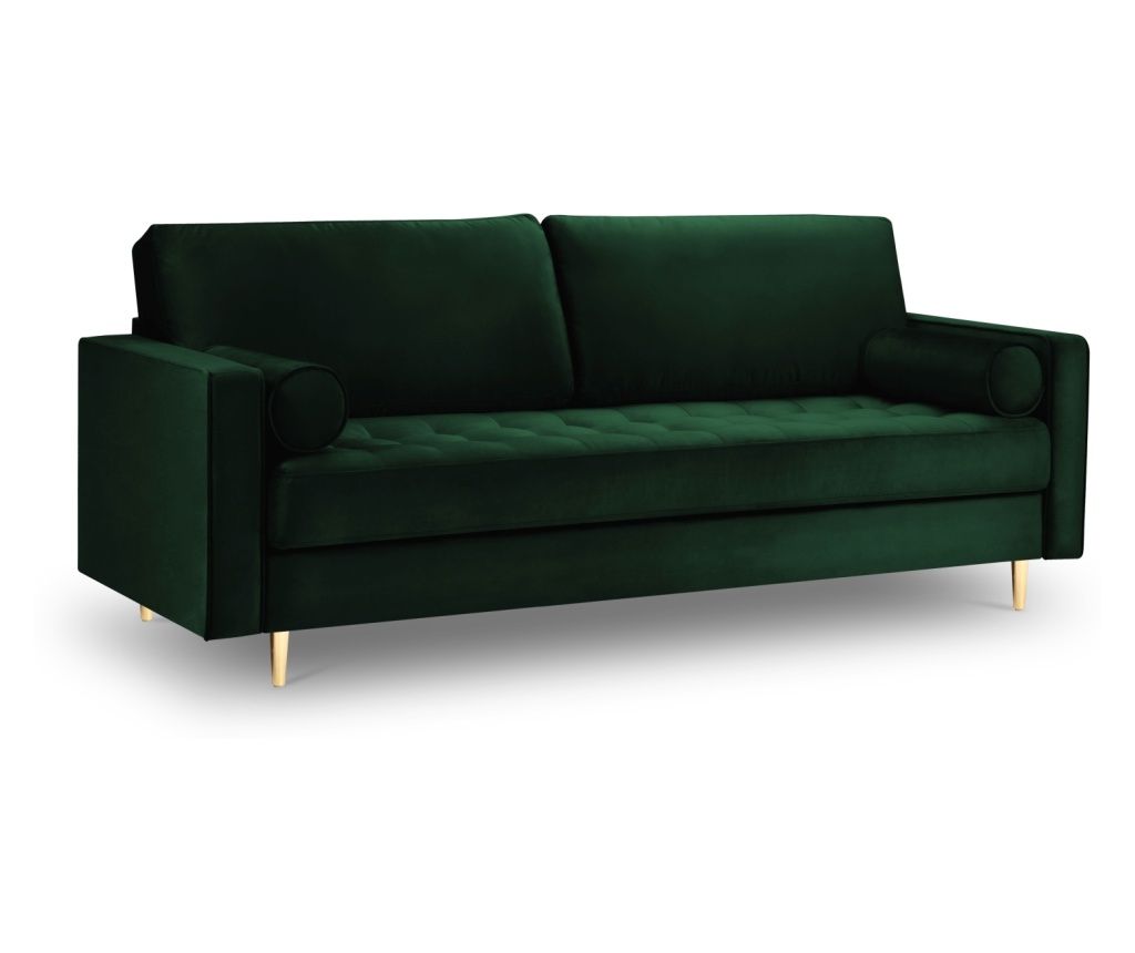 Milo Casa Háromszemélyes Kanapé, Santo, Sötétzöld