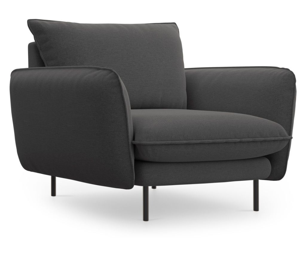 Kreslo Cosmopolitan Design 620454, Viedeň, tmavosivá, 95x94x97 cm