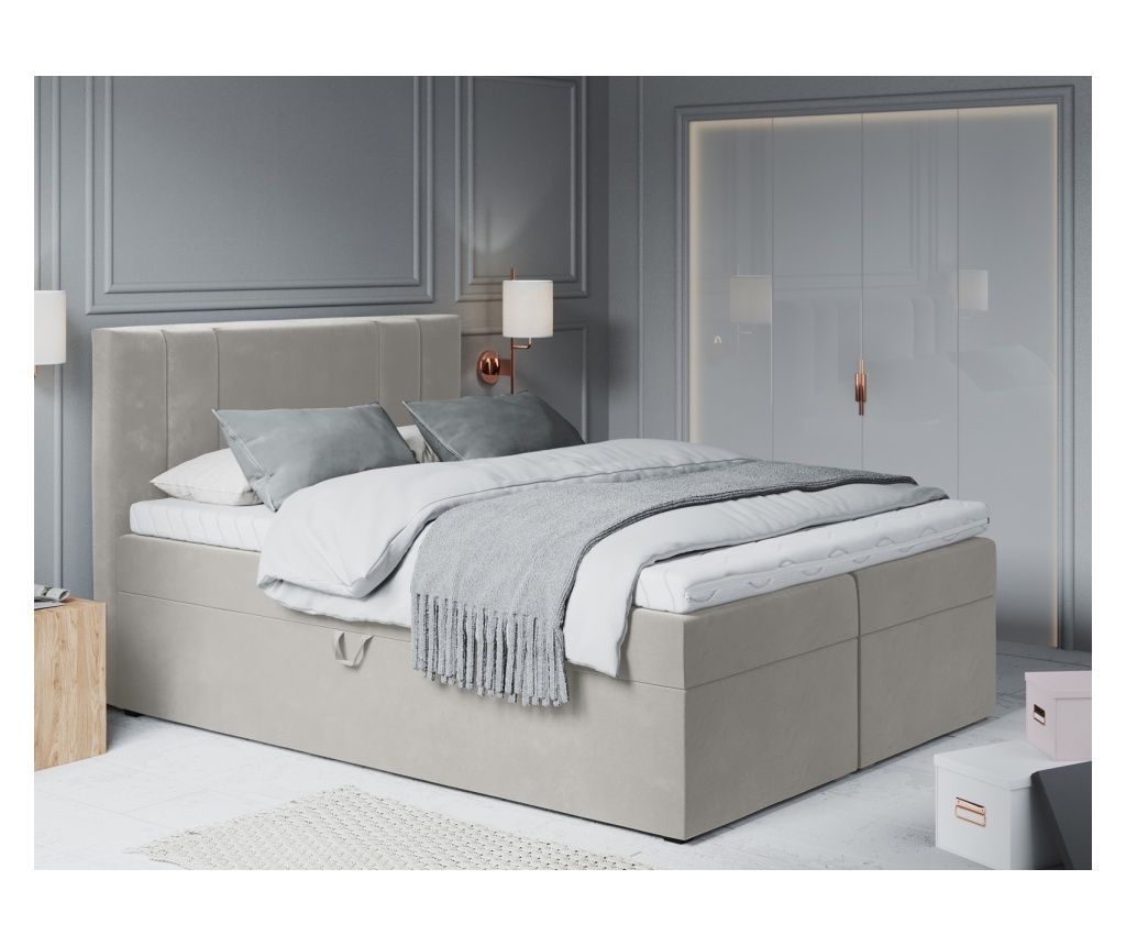 Mazzini Afra Κρεβάτι με Ελατήρια Light Beige