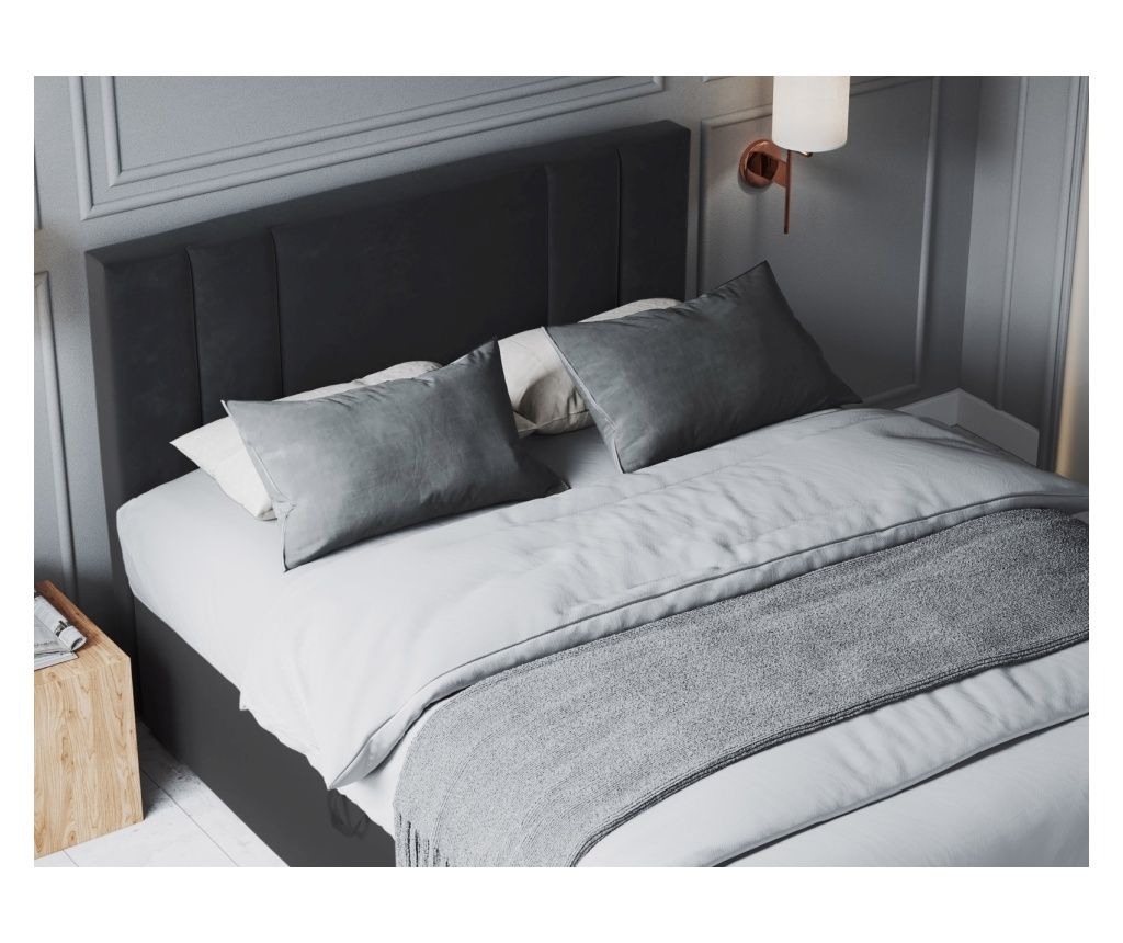 Box Spring Bed Mazzini, Afra, Black