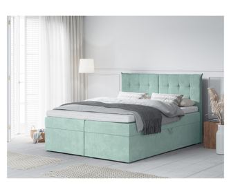 Łóżko kontynentalne Mazzini, Echaveria, miętowe