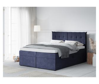 Łóżko kontynentalne Mazzini, Echaveria, Ciemnoniebieski