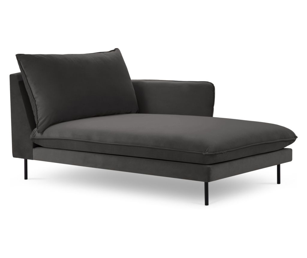 Ležalnik Cosmopolitan Design Vienna temno sive barve