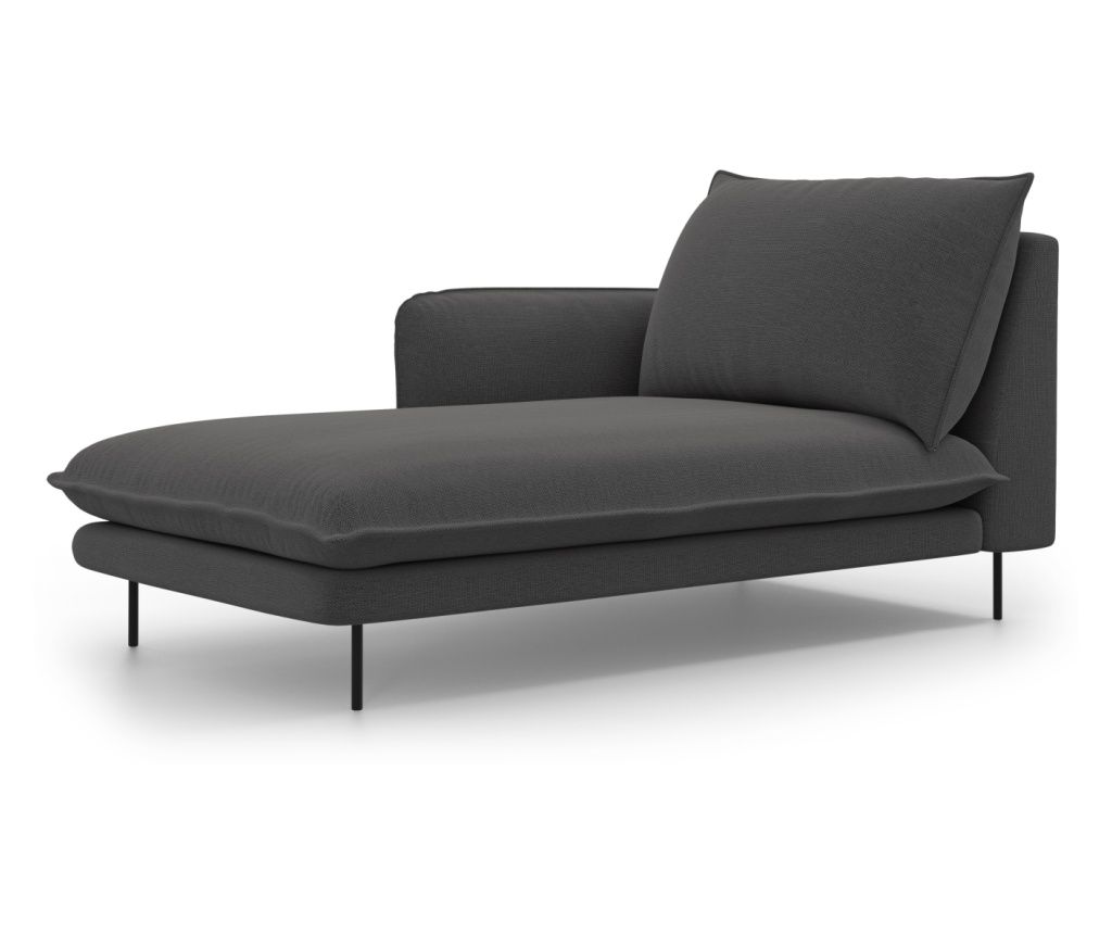 Ležalnik Cosmopolitan Design Vienna temno sive barve