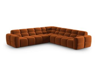 Micadoni Home Lisa Γωνιακός Καναπές, Terracotta