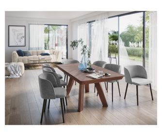 Επεκτεινόμενο Τραπέζι Windsor & Co, Njal, Σκούρα Δρυς