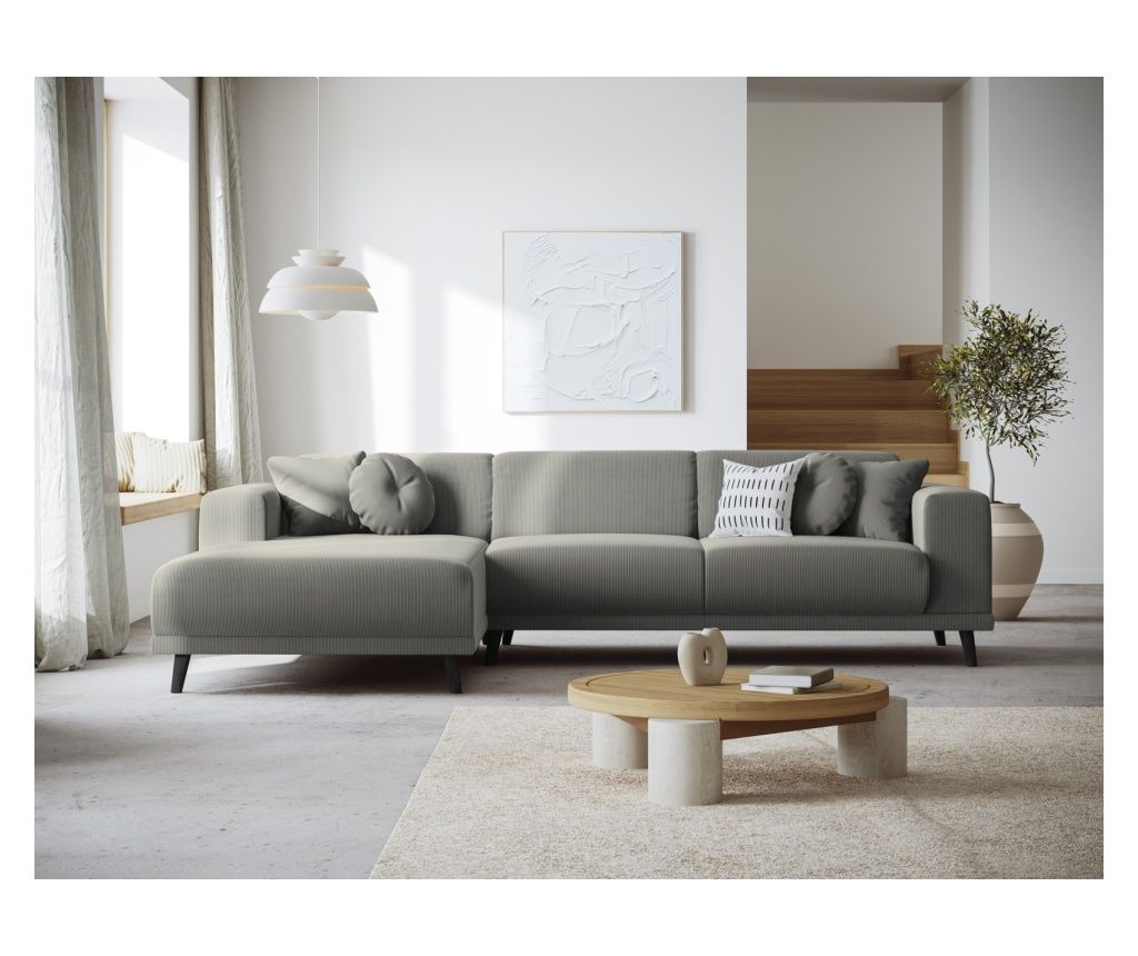 Milo Casa Giorgio világosszürke sarokgarnitúra