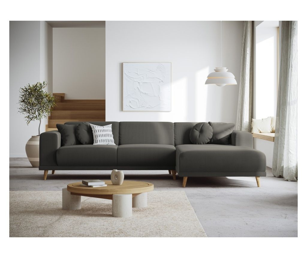 Milo Casa Giorgio sötétszürke sarokülő garnitúra