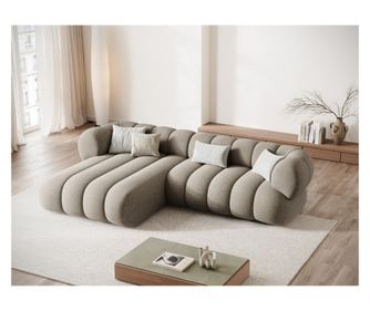 Ъглов диван Cosmopolitan Design Koge, тъмно бежов