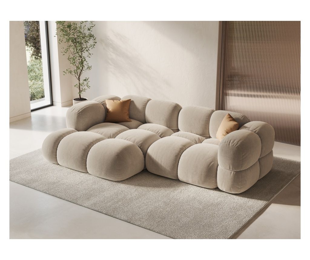 Cosmopolitan Design Loretto világos bézs sarokgarnitúra