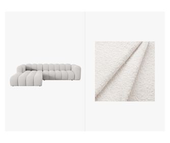 Micadoni Home Modulární Rohová Sedačka, Lupina, Bílá