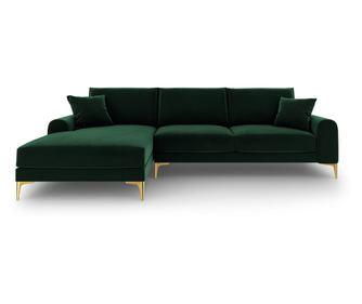 Mazzini Madara sötétzöld sarokgarnitúra