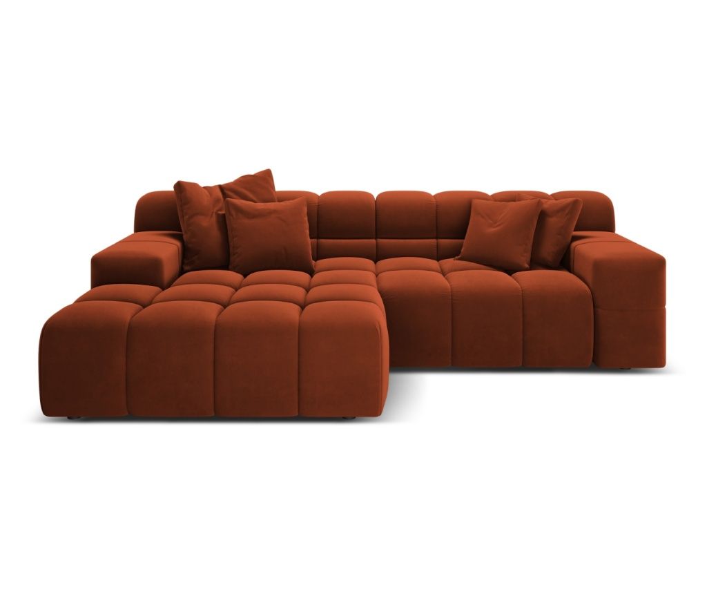 Mazzini Agave Brown-Red Corner Sofa
