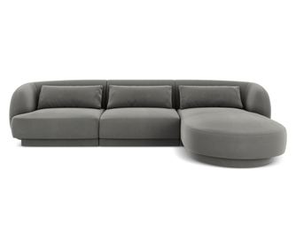 Γωνιακός καναπές Cosmopolitan Design Tulum ανοιχτό γκρι