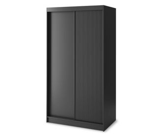 Tolóajtós szekrény, fekete