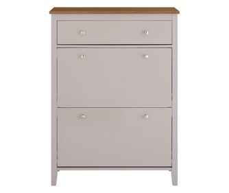 Dulap pentru pantofi SoBuy, maro, din lemn cu sertar și uși pentru 12 perechi, 78x24x108 cm