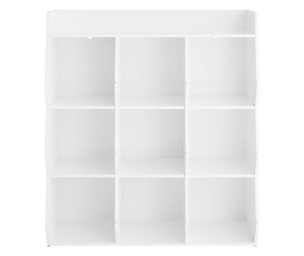 SoBuy Montessori podna polica za igračke s 9 odjeljaka, bijela