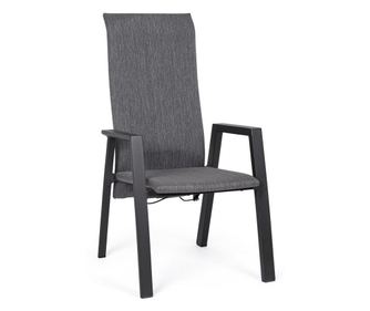 4 darabos szürke Ethan dönthető kerti szék szett 59,5x72x111h