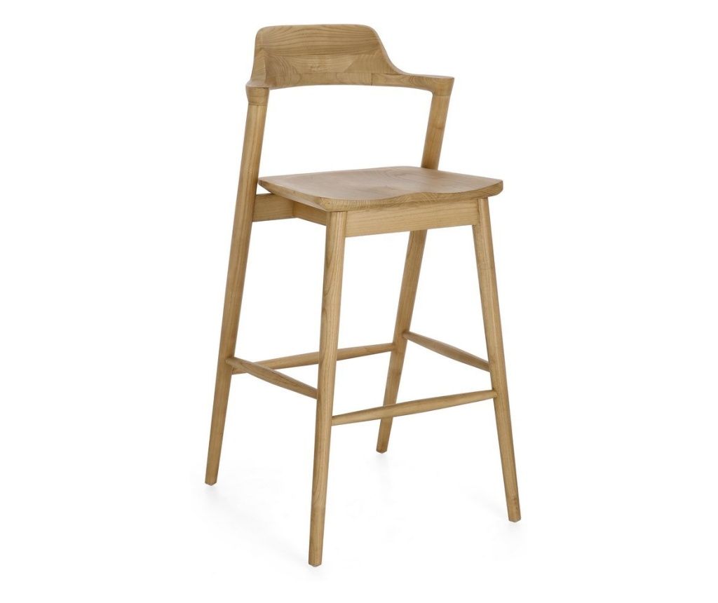 Amery smeđa drvena barska stolica 52x58x107h