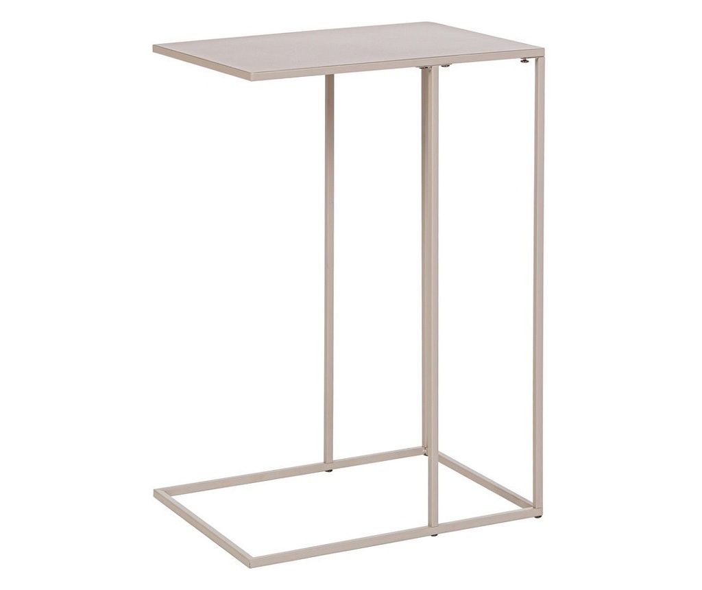 Arlik Μπεζ Ατσάλινο Βοηθητικό Τραπέζι 40x30x58h