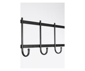 Black Steel and Brown MDF Hall Tree 64.5x37.5x180h