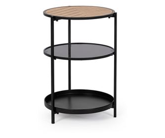 Haldor Black Steel & Natural MDF Table Ø40x60.5h