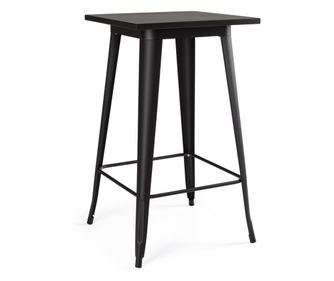 Μπαρ Τραπέζι Minnesota από Μαύρο Ατσάλι 60x60x103εκ