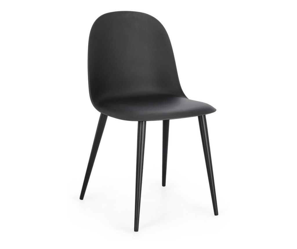 Komplet 4 črnih stolov Ella 45x51,5x80,5v