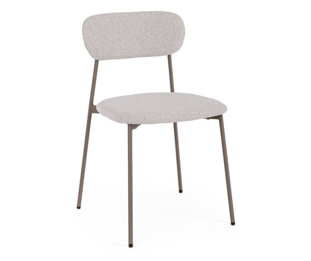 Set of 4 beige coffee Inka chairs 45x49x78h