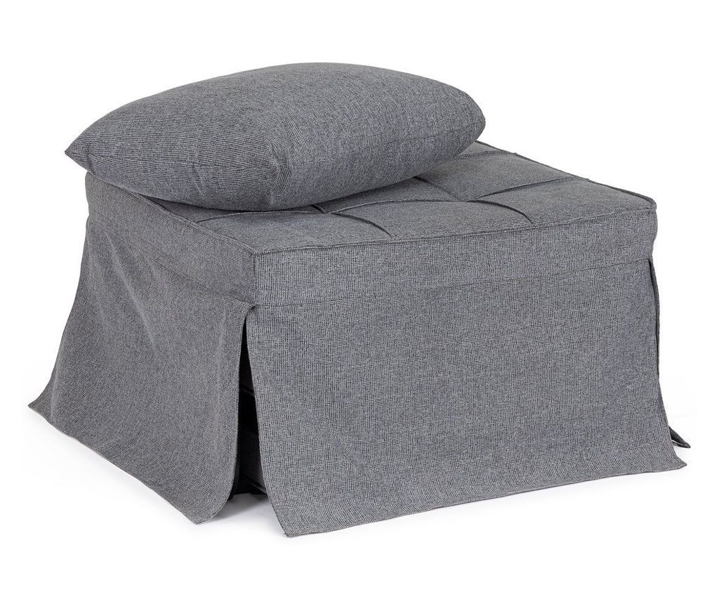 Pomoćni ležaj na razvlačenje, tamno sivi, Barney 70x70x44h, 70x194x44h