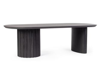 Stolik kawowy z drewna mango Orissa czarny 130x65x40h