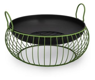 Ohniště Maylis černozelené ocelové Ø57x22v