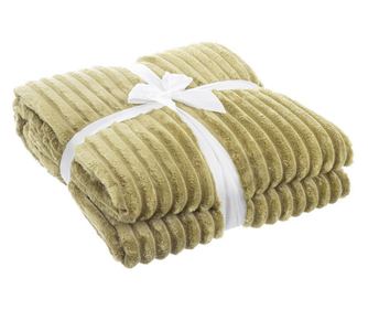 Maslinasto zelena poliesterska deka Rachele 150x200 cm