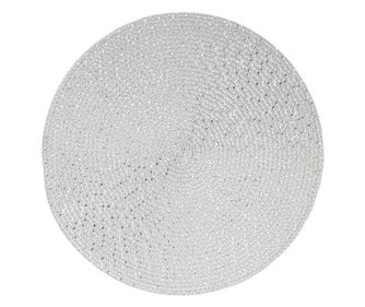 Set od 12 srebrnih polipropilenskih podložnih tanjura Wildon Ø38 cm