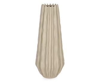 Eldar bež keramička vaza za cvijeće Ø12.5x33h