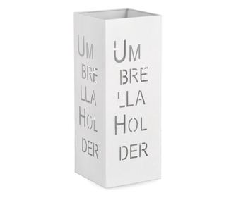 2 darabos fehér acél esernyőtartó szett Eymar 20x20x52h; Ø18x52h