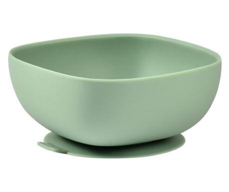 Bol silicon cu ventuza Beaba Sage Green