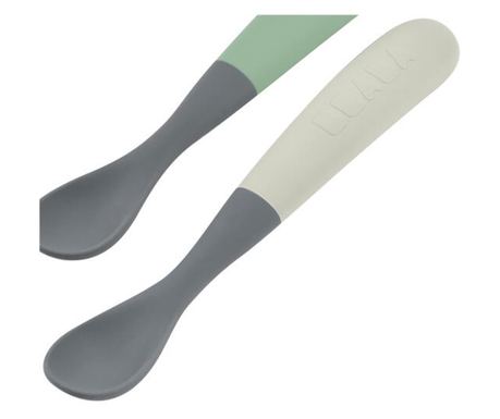 Set 2 lingurite silicon Beaba Bicolor Mineral