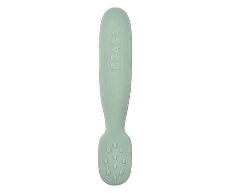 Set 2 linguri silicon Beaba Sage Green/Velvet Grey