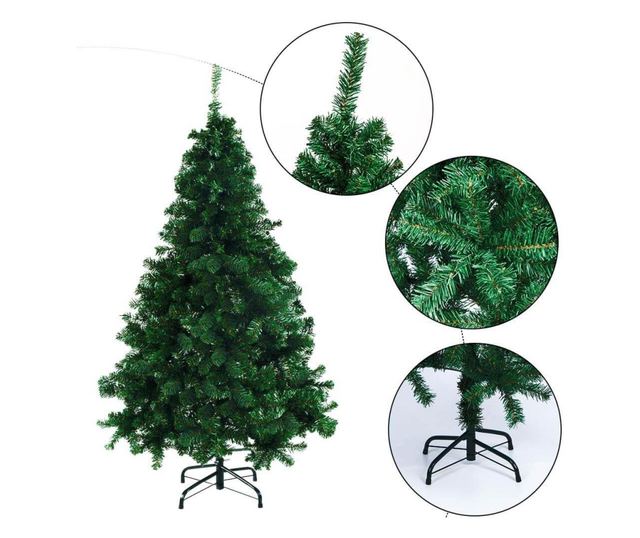 Nordmann műfenyő fém talppal, 4 méretben-210 cm