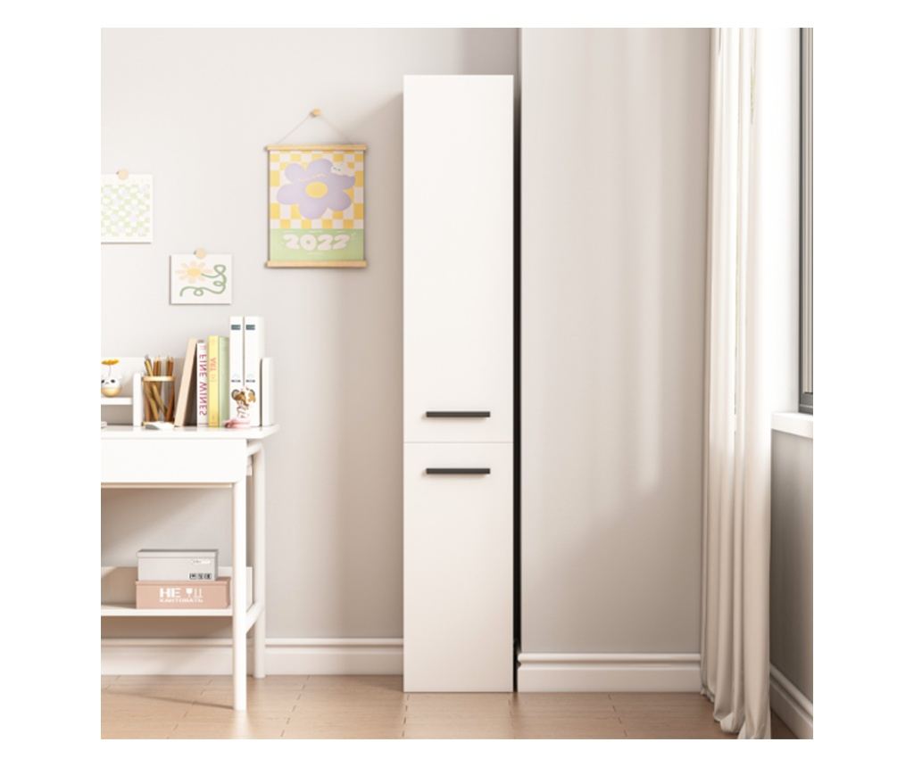 Dulap modern alb, înalt, cu 2 uși, 174 cm - 2