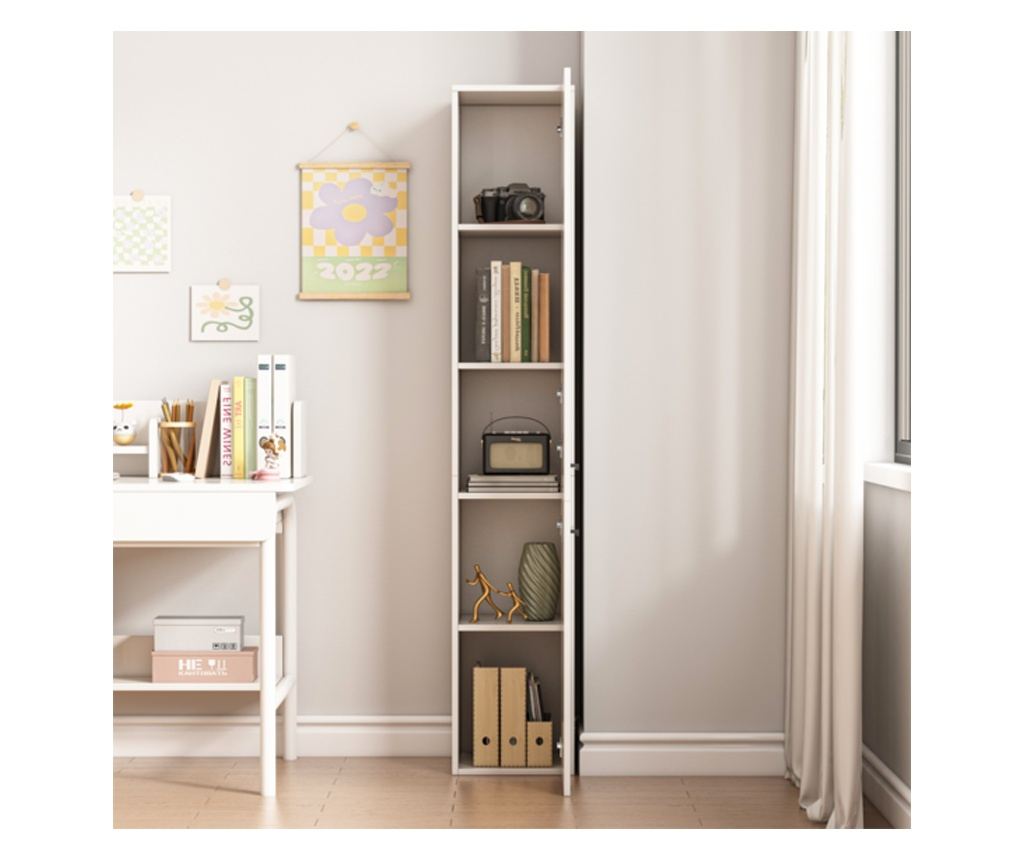 Dulap modern alb, înalt, cu 2 uși, 174 cm - 3