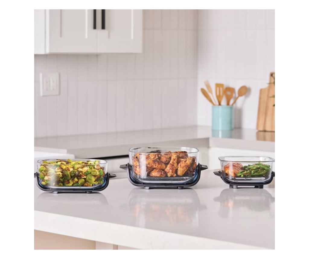 4 az 1-ben Hordozható Air Fryer Ninja CRISPI FN101EUGY, 1700W, 3.8l, 6 Adag, 2 Üveg Tartály, 4 Program, PFAS-mentes - 9
