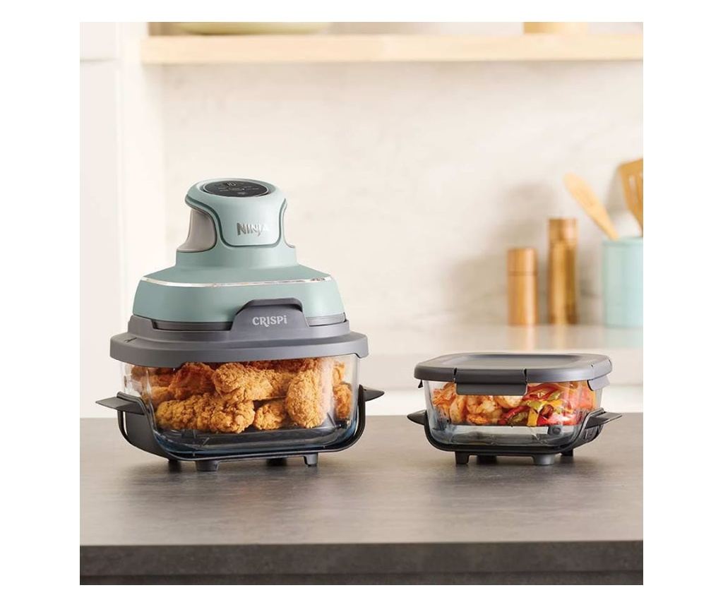 Ninja CRISPi 4 az 1-ben Hordozható Air Fryer, 1700W, 3,8L, 6 Adag, 2 Üvegedény, 4 Program, PFAS-mentes - 2