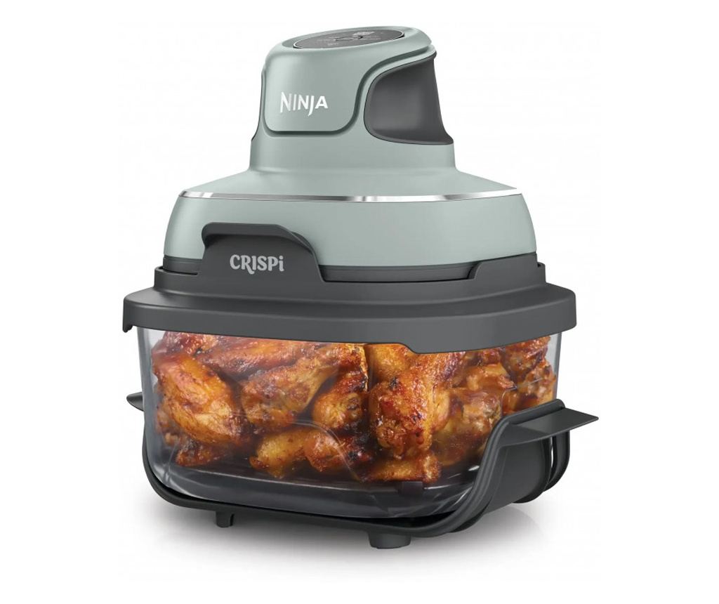 Ninja CRISPi 4 az 1-ben Hordozható Air Fryer, 1700W, 3,8L, 6 Adag, 2 Üvegedény, 4 Program, PFAS-mentes - 7
