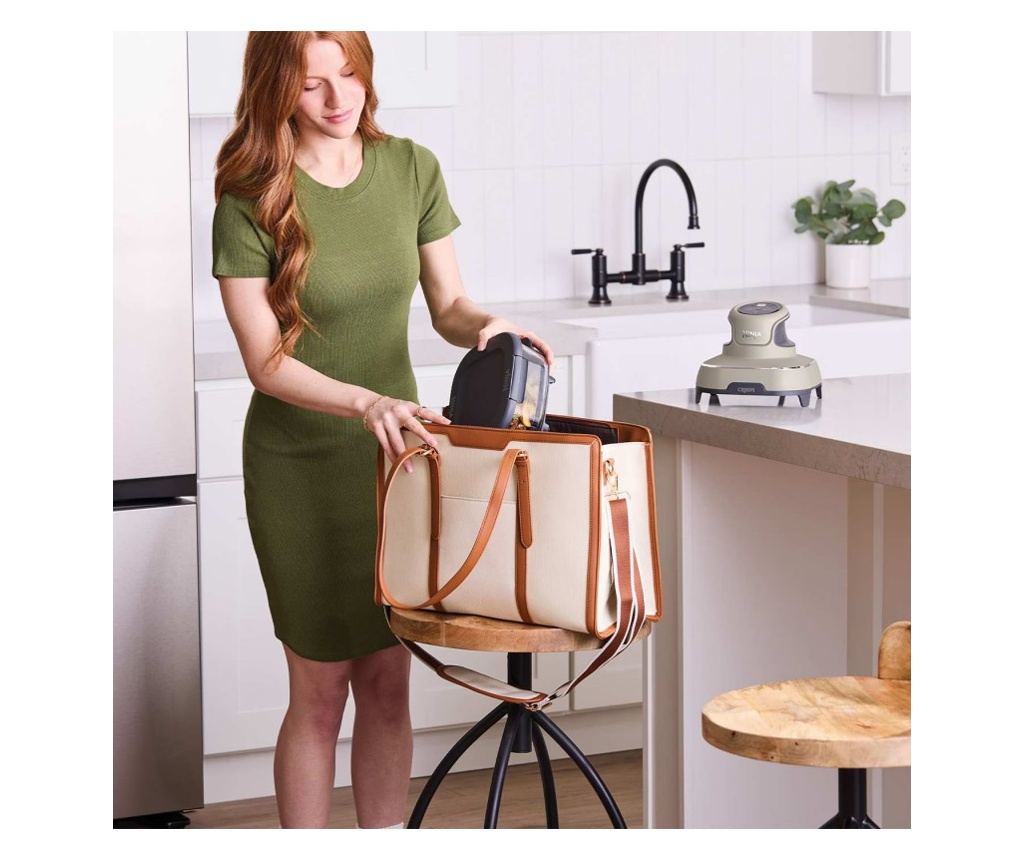 Ninja CRISPi FN101EUST 4 az 1-ben Hordozható Air Fryer, 1700W, 3.8L, 6 Adag, 2 Üvegtál, 4 Program, PFAS-mentes - 9
