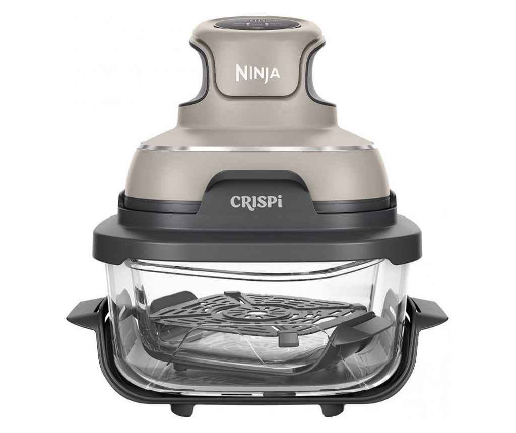 Ninja CRISPi FN101EUST 4 az 1-ben Hordozható Air Fryer, 1700W, 3.8L, 6 Adag, 2 Üvegtál, 4 Program, PFAS-mentes - 3