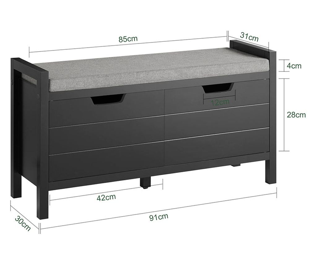SoBuy cipőpad 91x31x50cm FSR63-II-SCH
Tartsd rendben és tisztán a cipőidet! Ez a praktikus cipőpad kiváló megoldást kínál a cipő - 3