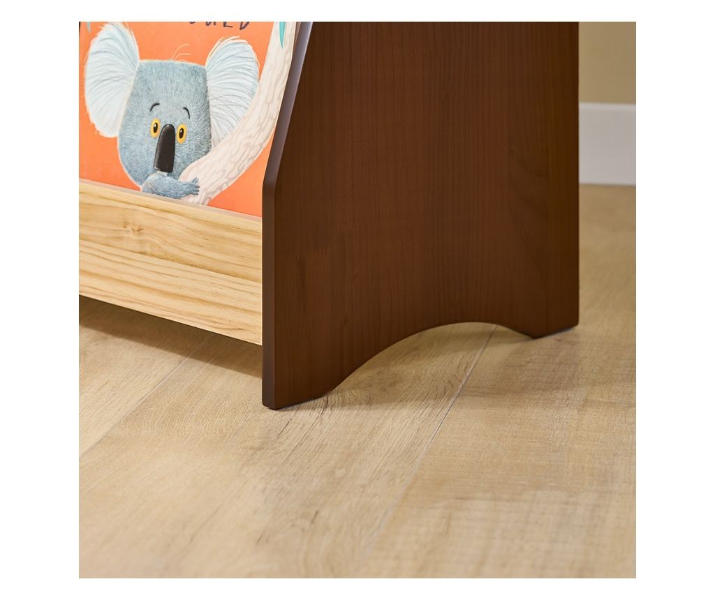 SoBuy KMB32-N Gyermek Montessori könyvespolc, 4 rekesz és 2 kampó kiegészítőkkel
A praktikus, természetes faanyagú (91x30x89 cm) - 7